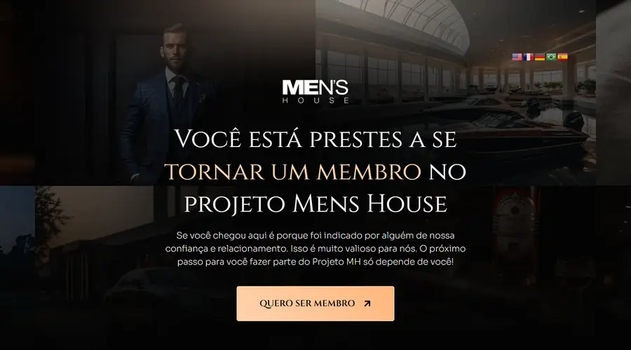 Print do site do Men's House